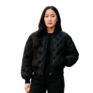 Rebecca Minkoff Cropped Puffer Jacket New Without Tags Color Black Size Small